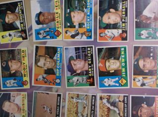 59 diff.  1960 Topps baseball cards EX - EX - MT numbers listed - no 200 ' s 6