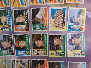 59 diff.  1960 Topps baseball cards EX - EX - MT numbers listed - no 200 ' s 7
