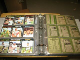 Partial Set 1971 Topps Baseball Cards In Album Listed Below (504 Cards) No Dups