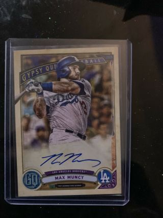 2019 Topps Gypsy Queen Max Muncy Signed Auto Los Angeles Dodgers