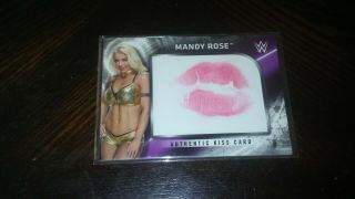 2018 Topps Wwe Then Now Forever Mandy Rose Kiss Card 9/99