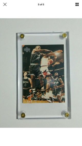 Michael Jordan/shaquille Oneal Rc Ud Rare Air Hand Signed Autograph With