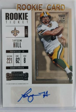 2017 Contenders Taysom Hill Rc Autograph (auto),  249