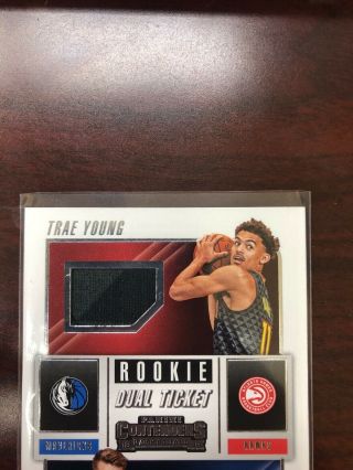 Rookie Dual Ticket Contenders Trae Young And Luka Doncic Patches 3