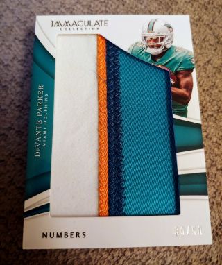 Devante Parker 2018 Panini Immaculate Jumbo Game 4 Color Patch /50 Dolphins