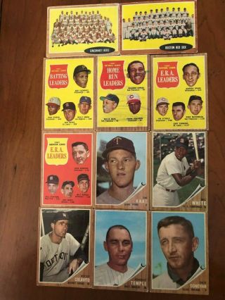1962 Topps Baseball 124 Different,  High Numbers,  Poor To Good