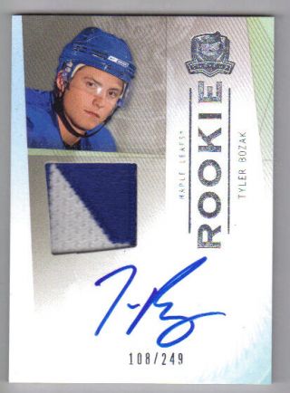 09 - 10 The Cup Tyler Bozak Auto Jersey Patch Rookie Card Rc 120 108/249