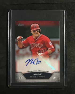 2013 Topps Mike Trout Mini Auto Sp Online Exclusive Certified Autograph