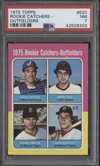 1975 Topps Rookie Catchers - Outfielders Gary Carter 620 Psa 7