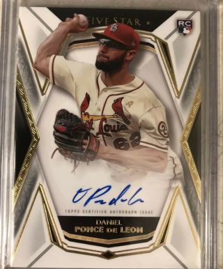Daniel Ponce De Leon 2019 Topps Five Star Signed Auto On Card Non Rc Cardinals