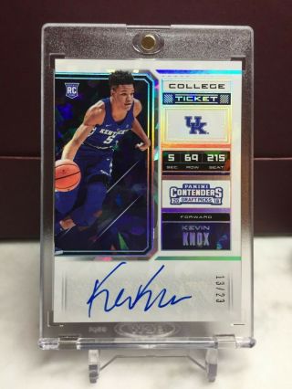 Kevin Knox 2018 - 19 Panini Contenders Draft Cracked Ice Rookie Auto /23