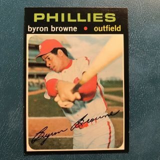 1971 Topps Set Byron Browne Rare High Sp 659 Phillies - Nr -