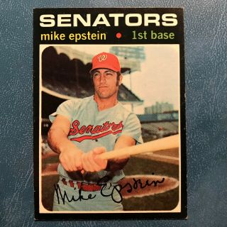 1971 Topps Set Mike Epstein Rare High Sp 655 Senators - Nr -