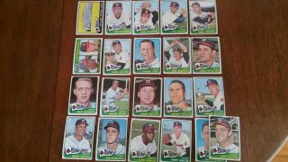 1965 Topps Milwaukee/atlanta Braves Partial Team Set (21) Team Photo Card Vgex/ex