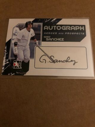 Gary Sanchez Auto 2011 In The Game Heroes And Prospects Yankee Catcher