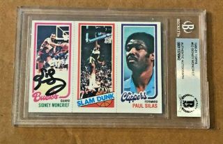 Sidney Moncrief Signed 1980 - 81 Topps Rookie Card Beckett Certified