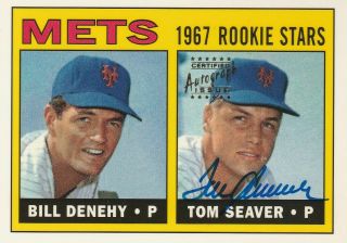 1999 Topps Stars Rookie Reprint Autograph Mets Tom Seaver Certified Auto
