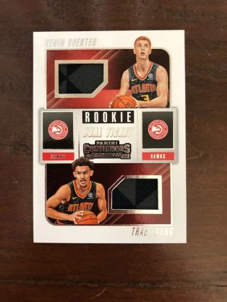 2018 - 19 Panini Contenders Trae Young & Kevin Huerter Dual Jersey,  Hawks Rookie