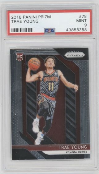 Trae Young 2018 - 19 Prizm Rookie Card 78 Psa 9 Hawks Rc 78