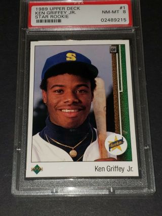 1989 Upper Deck Ken Griffey Jr Psa 8 Rc Rookie Hof Seattle Mariners The Kid