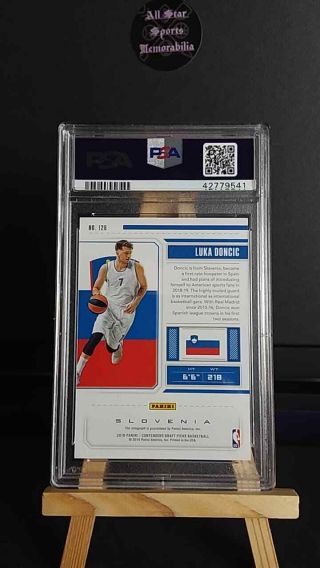 2018 Panini Contenders Draft 126 Luka Doncic Rookie Autograph Auto PSA 9 2