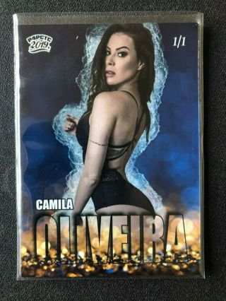 2019 P4p Mma Perfect Storm Camila Oliveira Custom Tradding Card 1/1 Ufc
