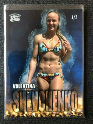 2019 P4p Mma Perfect Storm Valentina Shevchenko Custom Tradding Card 1/1 Ufc