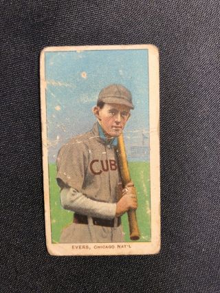 1909 - 11 T206 Johnny Evers Hof,  Chicago,  Sweet Caporal 150