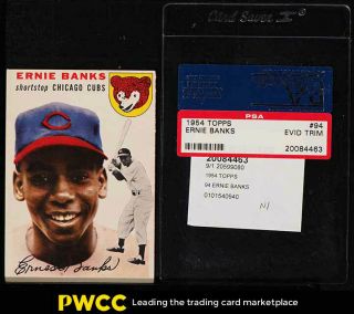 1954 Topps Ernie Banks Rookie Rc 94 Psa Auth,  Trimmed (pwcc)