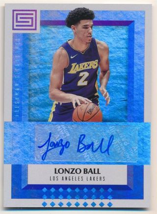 Lonzo Ball 2017/18 Panini Status Rc Rookie Freshman Autograph Lakers Auto $100