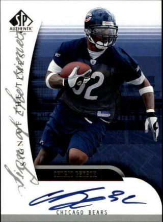2005 Sp Authentic Sign Of The Times Football Card Sotcb Cedric Benson Auto