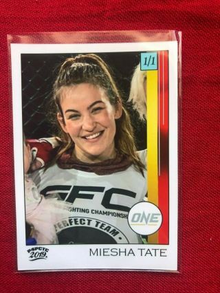 2019 P4p Mma 89 Miesha Tate Custom Trading Card 1/1 Ufc