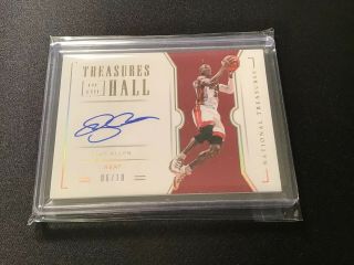 2018 - 19 National Treasures Ray Allen 6/10 Gold Auto Treasures Of The Hall