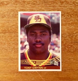 1984 Donruss Baseball 324 Tony Gwynn Rookie Nm - Mt