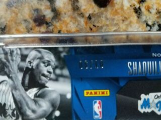 2013 - 14 Panini Spectra Shaquille O ' Neal Auto 3 color Patch 6/10 Magic 3