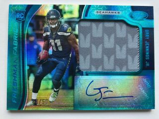 2019 Panini - Certified - Gary Jennings Jr.  Auto / Relic Teal Parallel D 44/50