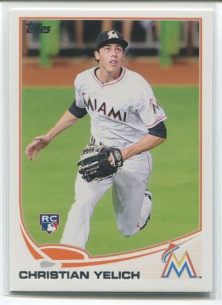 2013 Christian Yelich Topps Update Rookie Card Rc Us290 Marlins Brewers Nrmt