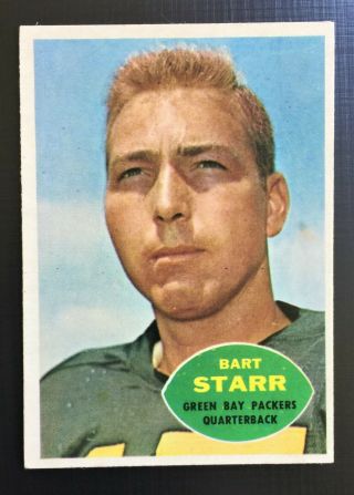 1960 Topps Football Bart Starr 51 Green Bay Packers