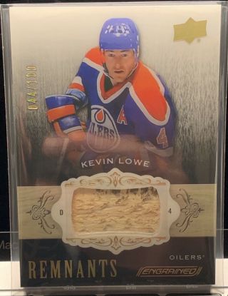2018 - 19 Upper Deck Engrained Kevin Lowe Remnants Game Stick /100 Oilers