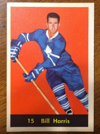 1960 - 61 Parkhurst Hockey - 15 Billy Harris - Toronto Maple Leafs