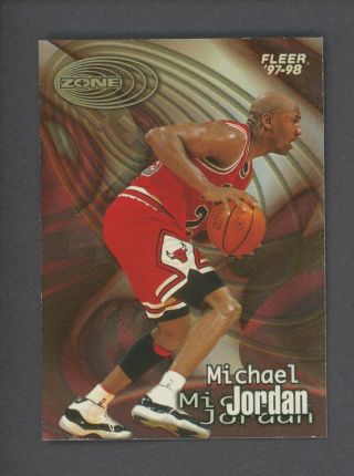 1997 - 98 Fleer Zone 10 Michael Jordan Chicago Bulls Hof
