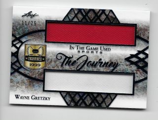 2019 Leaf In The Game Sports The Journey Dual Jersey Wayne Gretzky 11/25 Hofer