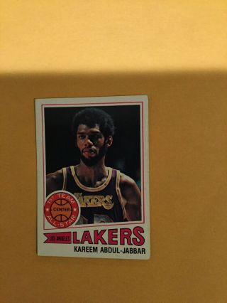 1977 Topps Kareem Abdul - Jabbar 1 Basketball Card