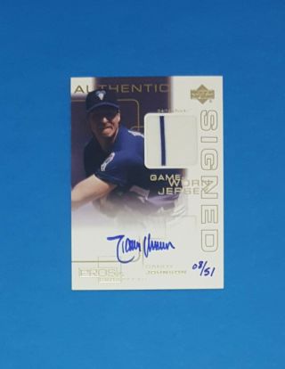 2000 Ud Pros And Prospects Randy Johnson Game Autograph 8/51mint Rare