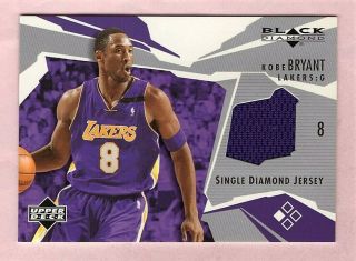 Kobe Bryant Los Angeles Lakers 2003 Ud Black Diamond Game - Worn Jersey Card