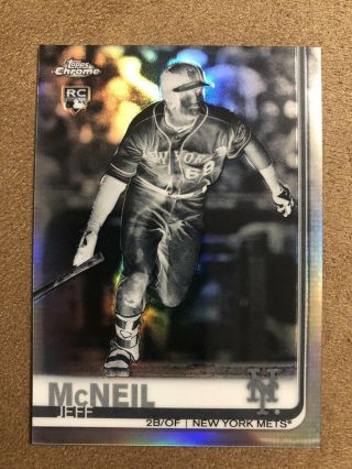 2019 Topps Chrome Jeff Mcneil Rc ‘sepia’ Rookie Card Ny Mets
