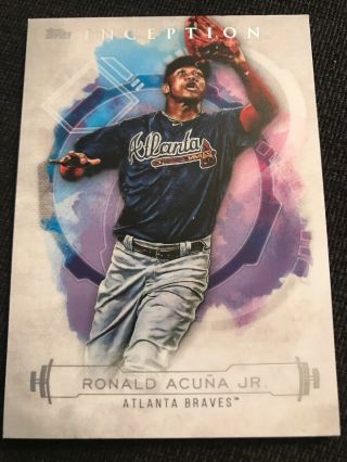 Ronald Acuna Jr.  2019 Topps Inception 10 Base Card & Green Parallel 2