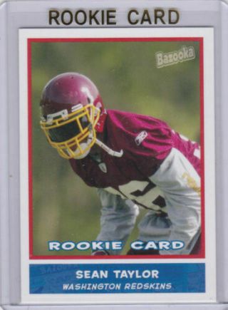 Sean Taylor Rookie Card 2004 Topps Bazooka Rc Washington Redskins 2004 Nfl Le
