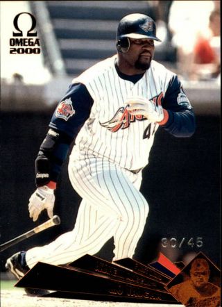 2000 Pacific Omega Copper Anaheim Angels Baseball Card 5 Mo Vaughn /45