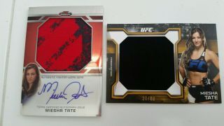 Miesha Tate Jumbo Relic Auto,  And Knockout Relic Card 27 Of 88